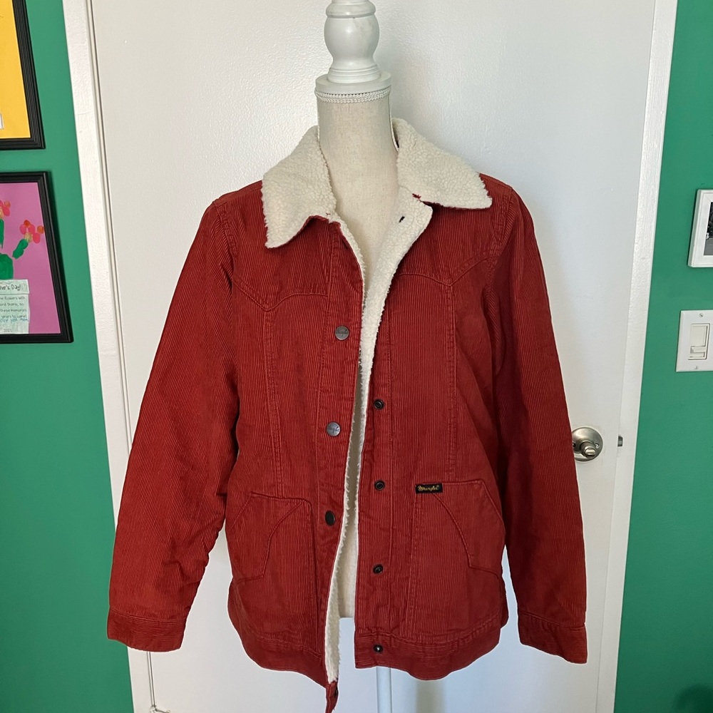 Brand new rust corduroy wrangler jacket